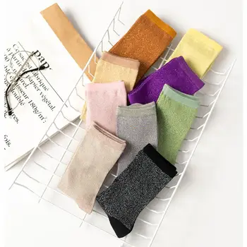 Женские носки с высокой эластичностью, модные женские дышащие носки, впитывающие пот, разноцветные высококачественные тонкие носки для весны
