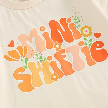 VSQWLZT Осенне-зимняя одежда для новорожденных девочек, комбинезон с длинными рукавами, боди с цветочным рисунком и надписью, большого размера