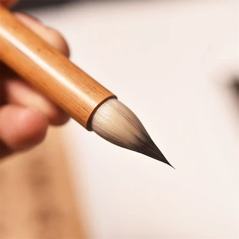 Профессиональная Маленькая Обычная Кисточка Для Письма Шерстяной Фиолетовой Кроличьей Шерстью, Каллиграфическая Ручка Wen Zhengming Su Shi Caligrafia