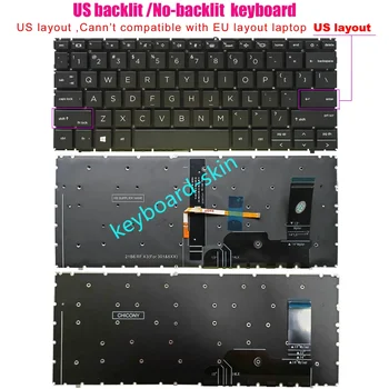 Клавиатура без подставки для рук с подсветкой/Без подсветки в США для ноутбуков HP EliteBook серий 840 G9, 830 G9