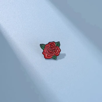 Романтические булавки с эмалью из Красной розы, Броши с цветами, значки на лацкане рюкзака, украшения с цветочными растениями, подарок на День матери для любимой