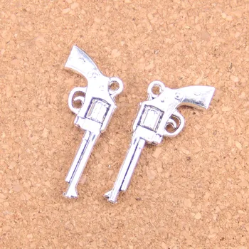 38шт Подвески Пулемет Штурмовая винтовка 35x15 мм Подвеска под старину, винтажное Тибетское серебро, браслет-ожерелье своими руками