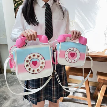 Модная персонализированная креативная сумка itabag градиентного цвета с забавной и персонализированной имитацией телефона через плечо ita bag