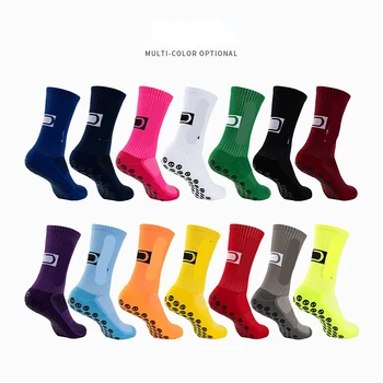 Силиконовые противоскользящие футбольные носки на присоске, мужские Австрийские носки, Низ для полотенец, Средний цилиндр, Профессиональные спортивные Нескользящие носки