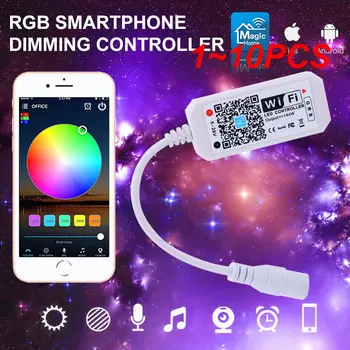 1-10 шт. 16 миллионов цветов Wifi RGB / RGBW светодиодный контроллер, управление смартфоном музыкой и режимом таймера, домашний мини wifi led rgb