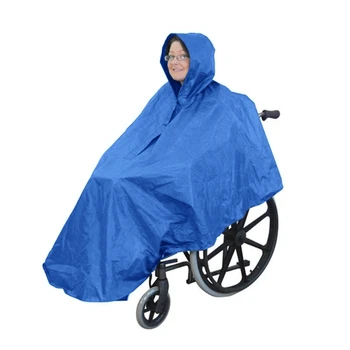 Непромокаемое пончо от дождя для инвалидной коляски, самоката, большая ветрозащитная накидка, плащ-дождевик с капюшоном многоразового использования, защита
