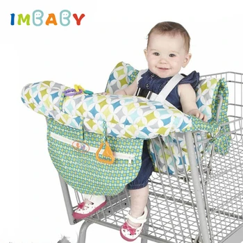 IMBABY Чехол для детской корзины для покупок 2в1, тележка, чехол для стульчика для кормления новорожденного, защитный чехол для тележки для покупок с ремнем безопасности
