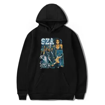 Винтажная толстовка SZA SOS с капюшоном, толстовка для женщин и мужчин, модный пуловер с длинным рукавом, одежда