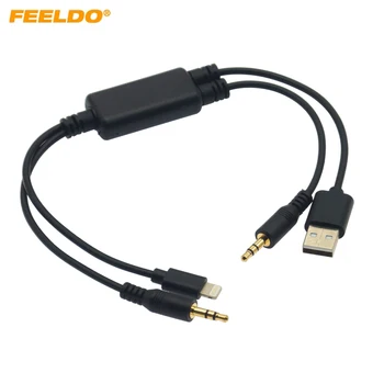 Автомобильный USB-кабель FEELDO с разъемом AUX, адаптер I-Phone и I-Pod для BMW/Mini iDrive