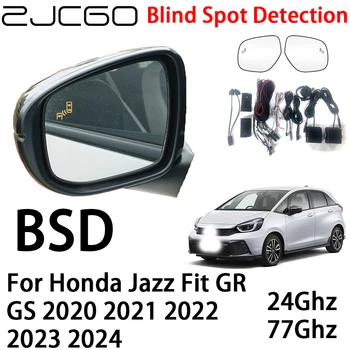 ZJCGO Автомобильная BSD Радарная Система Предупреждения Об Обнаружении Слепых Зон Предупреждение О Безопасности Вождения для Honda Jazz Fit GR GS 2020 2021 2022 2023 2024