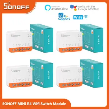 SONOFF MINI R4 Wifi Switch Модуль Smart 2-Полосный Переключатель Smart Home Работает с Голосовым Управлением R5 S-MATE Через Alexa Google Home Ewelink