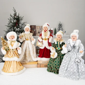 48 см Рождественский Новый Санта-Клаус Дедушка Бабушка Кукла Кукольные Украшения Макет Сцены Украшения