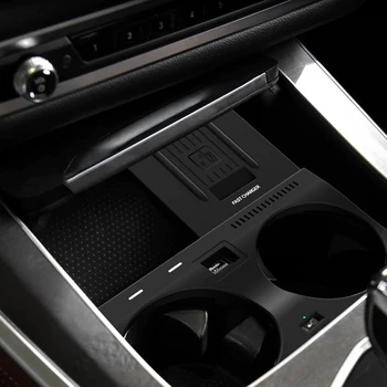 15 Вт QI автомобильное беспроводное зарядное устройство быстрое зарядное устройство беспроводное зарядное устройство для телефона зарядная панель для BMW X5 G05 X6 G06 X7 G07 2019-2022
