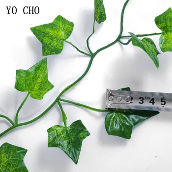 Йо ЧО, 12 шт./лот, Длинное искусственное подвесное растение, украшение для стен домашнего сада, гирлянда из искусственного плюща, свадебный декор, поддельная лоза