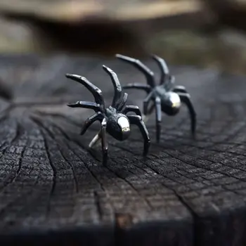 Серьги-пауки из сплава в стиле Ретро, черные подарки для вечеринок, серьги-гвоздики для ушей, серьги с расширенными возможностями для девушек