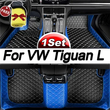 Автомобильные Коврики Для Volkswagen VW Tiguan L 2017-2022 20018 2019 2020 2021 Пользовательские Автоматические Накладки Для Ног Автомобильный Ковер В салоне