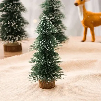 Мини-елочное украшение из сизаля, снег, иней, маленькая рождественская елка, рождественское украшение из сосны