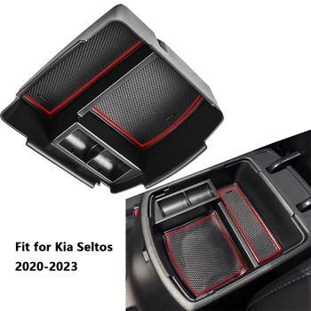 Для Kia Seltos 2020-2023 Автомобильный Подлокотник Ящик Для Хранения Центральной Консоли Органайзер Для Перчаток Аксессуары Для Интерьера Автомобиля