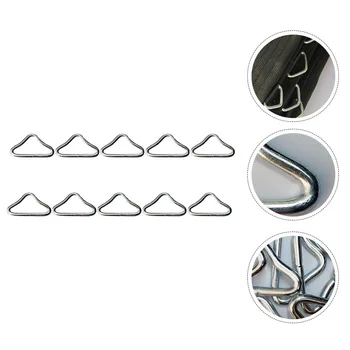 Металлические Треугольные кольца из нержавеющей стали, Пряжка, Петлевое Кольцо, V-образные кольца, Ремни, Запасные части для коврика для батута, Принадлежности для ремонта