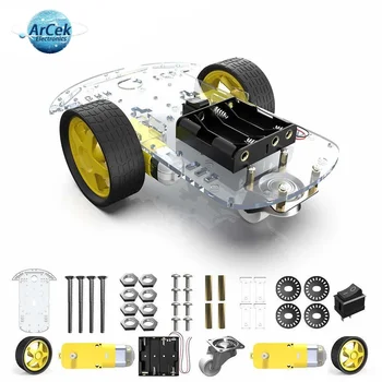 Мотор, комплект шасси автомобиля с умным роботом, датчик скорости, батарейный отсек, интеллектуальный автомобильный электронный набор 