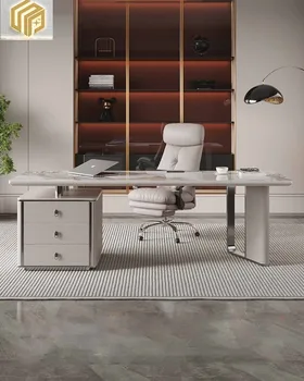 Домашний офисный стол, кабинет, легкая роскошь, современный компьютерный стол, стол для консультаций в салоне красоты