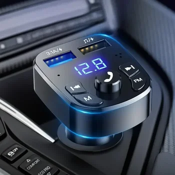 Автомобильный Mp3-Плеер С Двойным Usb-Быстрым Зарядным Устройством Fm-Приемник Bluetooth, Совместимый с Bluetooth 5.0 Fm-Передатчик Usb Flash Drive Plug Автомобильный Комплект