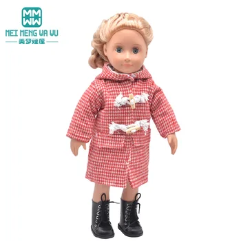 Одежда для куклы fit 45 см, аксессуары для американской куклы, Модная шерстяная ветровка, пальто, подарок для девочки