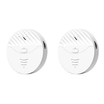2X Интеллектуальная Wifi сигнализация Tuya, датчик вибрации дверей и окон, оповещение о защите Работает с Alexa, Smart Life (белый)
