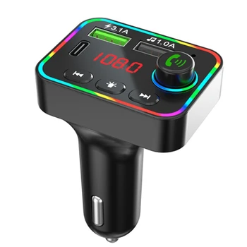 Bluetooth 5.0 Автомобильный FM-передатчик MP3-плеер Беспроводной автомобильный комплект громкой связи Адаптер приемника с PD USB Зарядным устройством для телефона