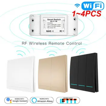 Tuya RF433 + WIFI Беспроводной Пульт Дистанционного Управления Smart Switch Smart Life APP Alexa Home MS-101WR 90-250 В