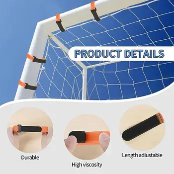 Ремни для футбольной сетки 50 шт. многоразовые ремни для крепления сетки для футбольных ворот с крепежной лентой Компактная портативная установка для футбола