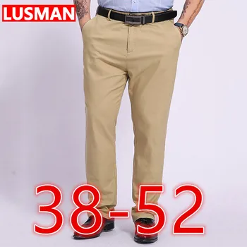 Осенние мужские костюмные брюки большого размера, деловые брюки Terno Masculino 38-52, Прямые Свободные рабочие Длинные брюки Calca Social Masculina