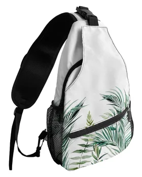 Пасторальное тропическое растение, пальмовые листья, нагрудные сумки для женщин, мужчин, водонепроницаемые сумки-мессенджеры, дорожная спортивная сумка через плечо на одно плечо