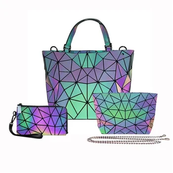 Светящиеся геометрические сумки для женщин, трендовый дизайн, роскошные Удобные щедрые женские сумки через плечо, шикарная сумка через плечо с сращиванием