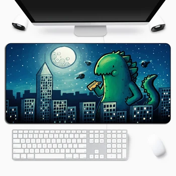 Милый большой коврик для мыши, геймерский динозавр, мультяшный игровой коврик для мыши, Противоскользящая клавиатура, коврики для мыши, Компьютерный стол, настольный коврик, ковер