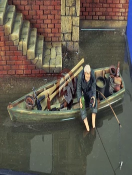 Неокрашенный комплект 1/35 для Отдыха Солдата включает в себя фигурку Гребной лодки Историческую Фигуру из смолы