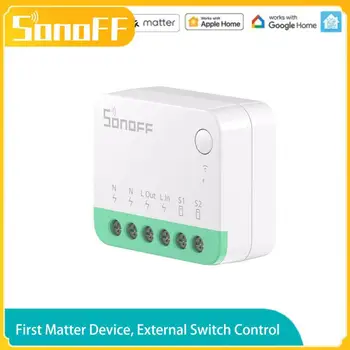 SONOFF MINIR4M Wifi Smart Switch Matter Light Switch Универсальный выключатель Контроллер умного дома Работа с Alexa Google Assistant