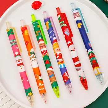 Праздничные ручки для письма, рождественские гелевые ручки, яркие рождественские шариковые ручки с изысканными узорами, сверхтонкое острие для письма.