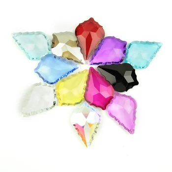 38 мм/50 мм Разноцветный кристалл, кленовый лист, стеклянная люстра с подсветкой, Призма, детали подвески для домашнего декора