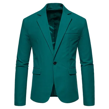 Мужской пиджак-блейзер 2023, Новый Европейский и американский мужской однобортный костюм, Мужское свадебное платье, пиджак