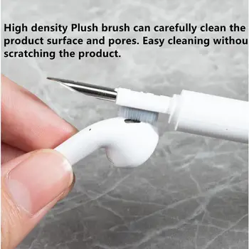 Ручка для чистки наушников, щетка для удаления пыли 4 в 1, многофункциональная ручка для чистки, чистящая насадка