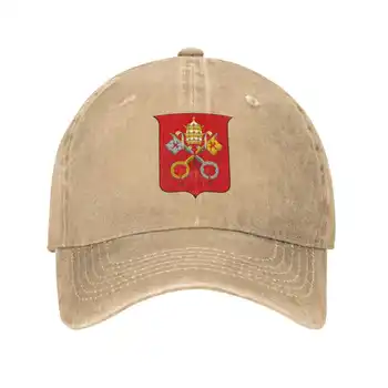 Джинсовая кепка с логотипом Ватикана высшего качества, бейсбольная кепка, вязаная шапка