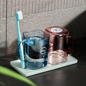 Домашняя чашка для полоскания рта Домашняя щетка для мытья посуды для семьи из трех пар, известная в Интернете цилиндрическая чашка для зубной щетки