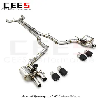 Выхлопная система CEES Для Maserati Quattroporte 3.0T 2013-2016 Выхлопная труба из нержавеющей Стали Гоночного автомобиля Catback с глушителем Escape