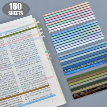 160 Листов / Пакет Блокнот Для Заметок Прозрачная Закладка Sticky Notes Студентов