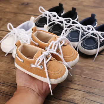 Весенне-осенняя детская обувь на мягкой подошве контрастного цвета с завязками на плоской подошве, модная повседневная обувь для прогулок для новорожденных девочек и мальчиков