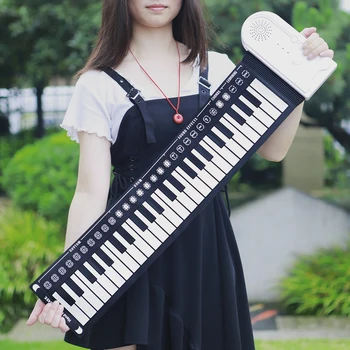 IRIN Ручное пианино с 49 клавишами, силиконовая портативная клавиатура, музыкальный инструмент для обучения, складной электронный орган для начинающих