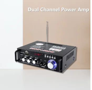 12 В/220 В BT-298A 2-канальный Аудиоусилитель Mini Amp 300 Вт * 2 EU Plug ЖК-дисплей Цифровой Hi-Fi Аудио Стерео Усилитель мощности, совместимый с Bluetooth