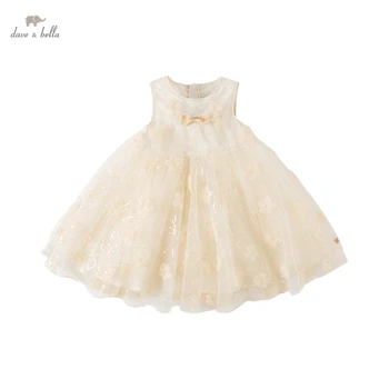 Сетчатые платья для девочек Dave Bella, Летние Новые Детские платья, Платье Принцессы для больших детей, Детская одежда DB2230431