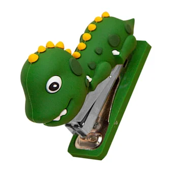 Степлер с динозавром Очаровательный Степлер Многоразовый Степлер Забавные канцелярские принадлежности Силиконовая статуэтка динозавра